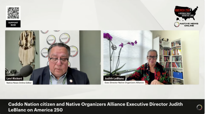 Screenshot of Native News Online 250 Youtube Segment